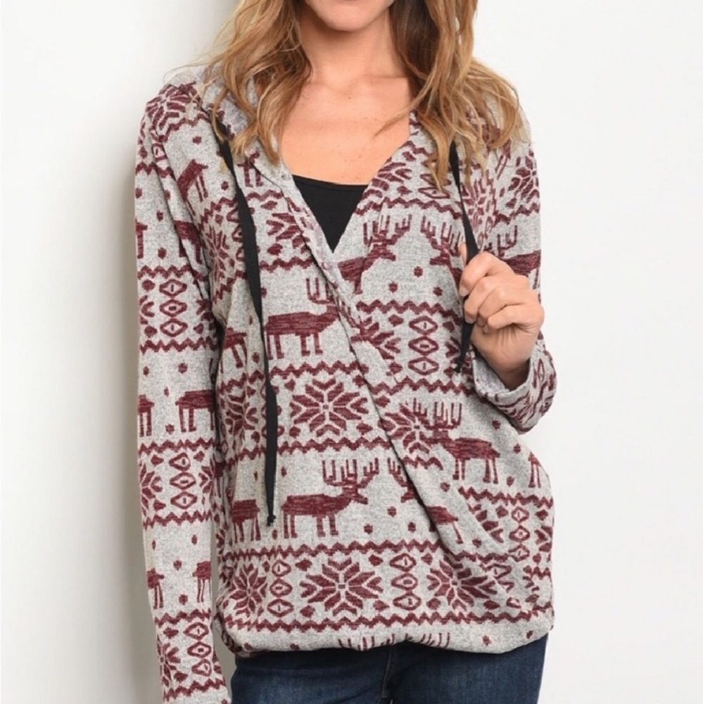 Festive reindeer top